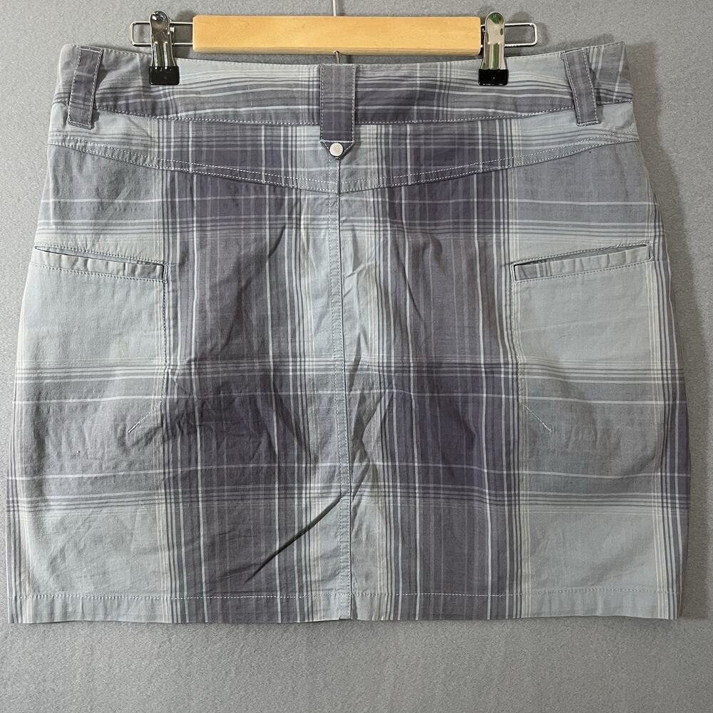 Womens Size 10 Horny Toad Organic Cotton Sidekick Plaid Skirt Grey - Picture 2 of 8